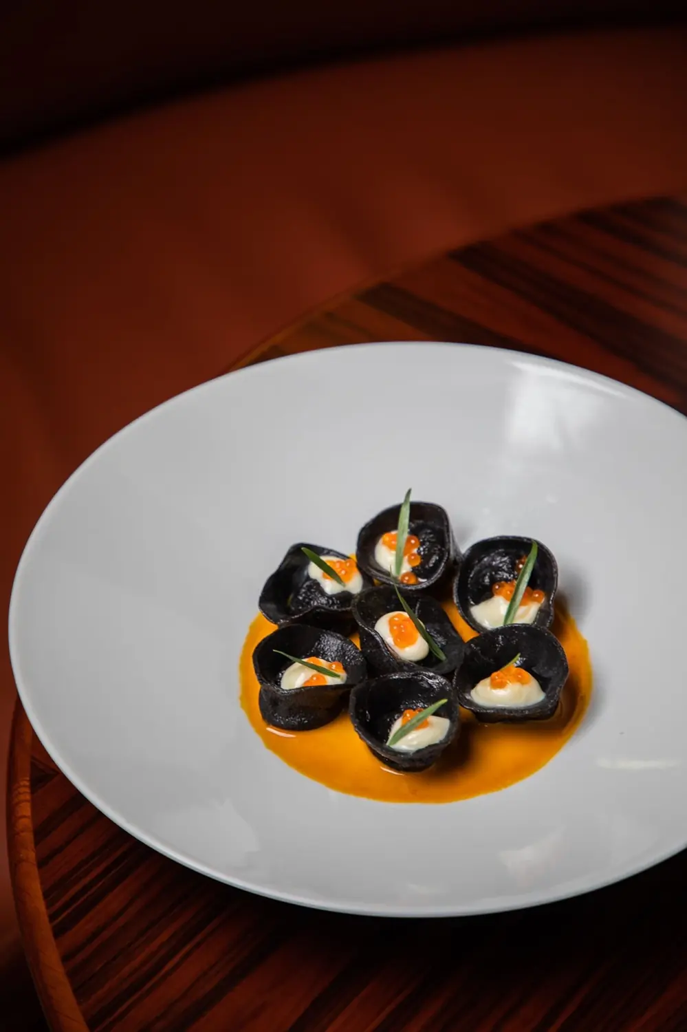Black pasta dish